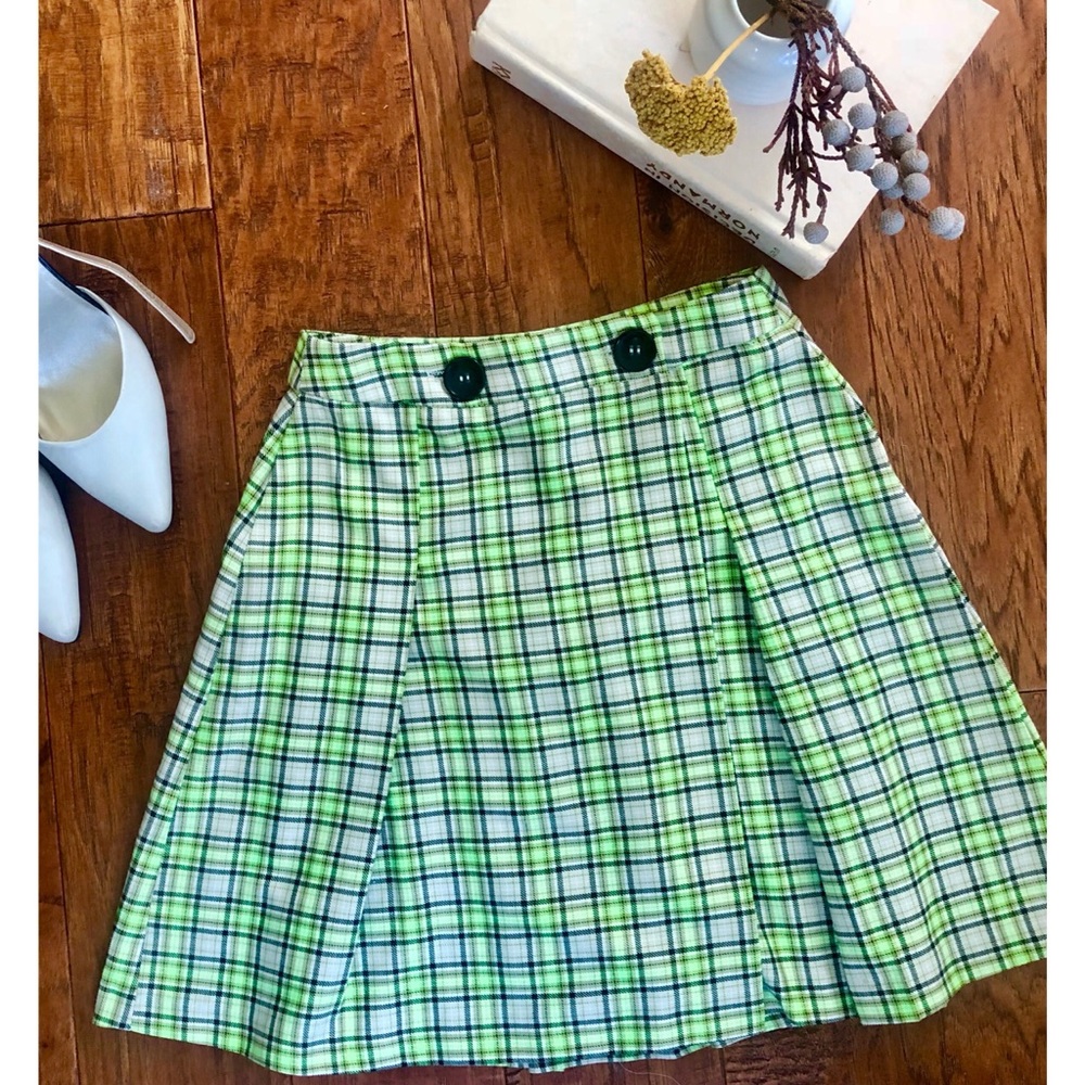 ASOS plaid skirt in yellow and green - Picture 3 of 6